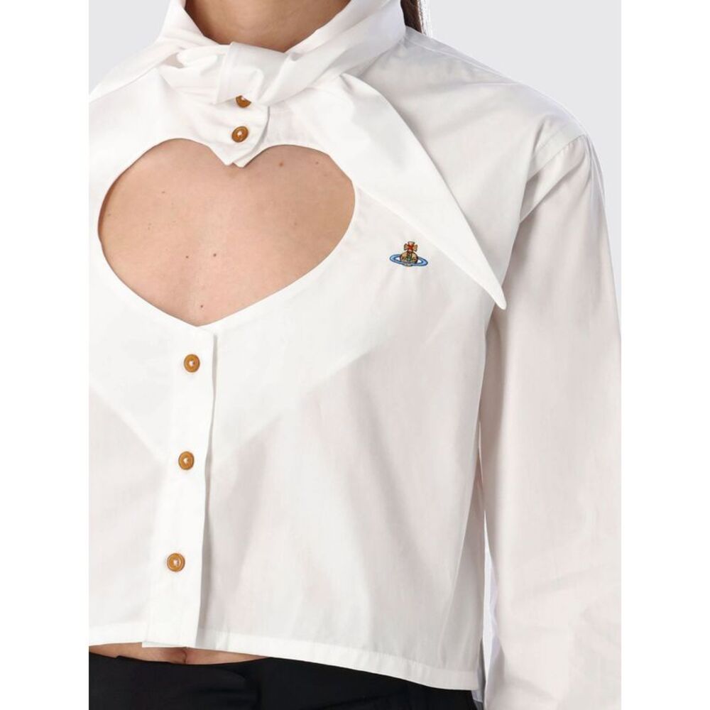 Vivienne Westwood Women Heart Cropped Cotton Shirt Vivienne Westwood - Picture 3 of 3